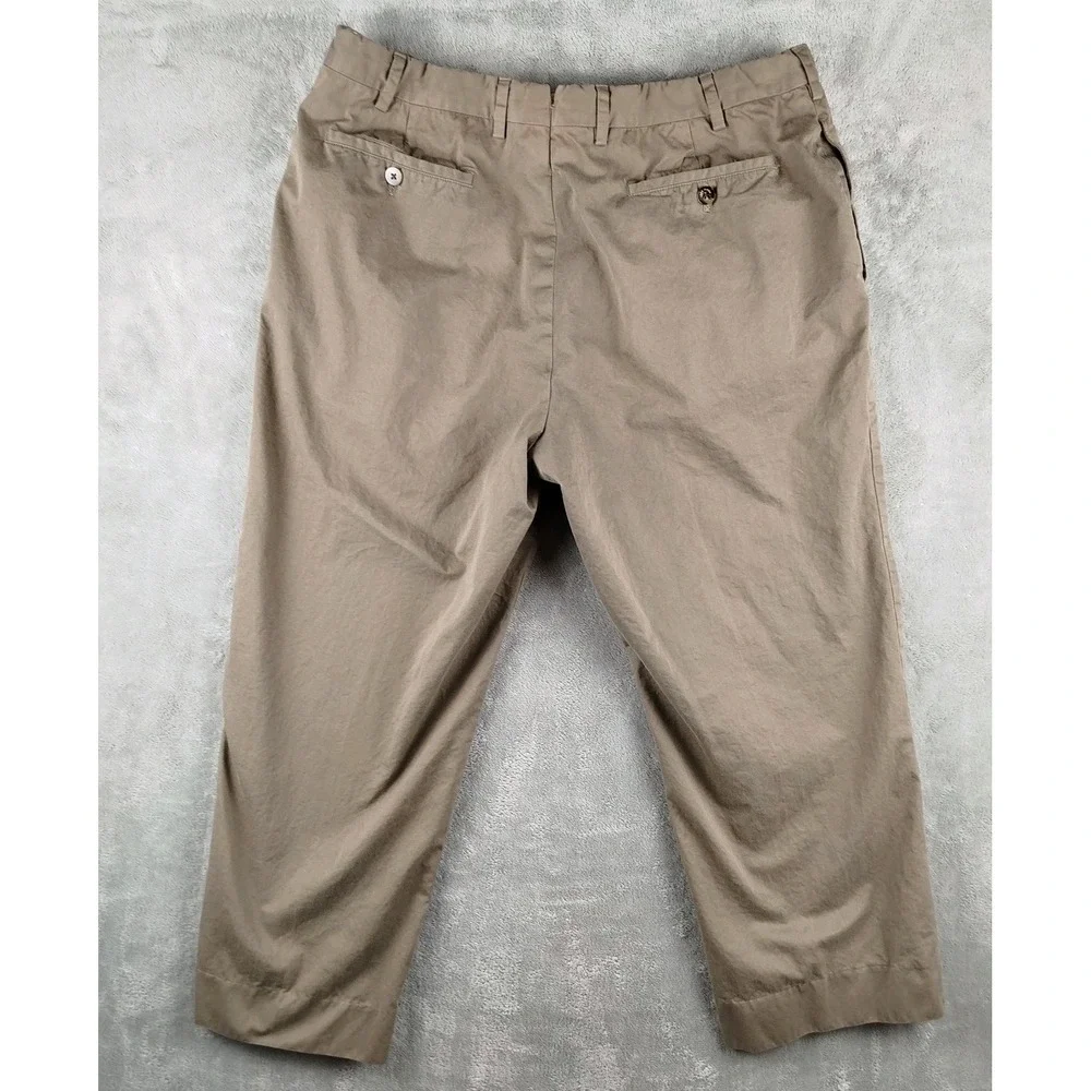Loro‎ Piana Men's Pants Pocketed 100% Cotton Brown Trousers Italy Size 54 US